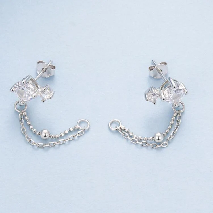 S925 Silver Needle Meteor Stacked Earrings(YIE340) - Image 4