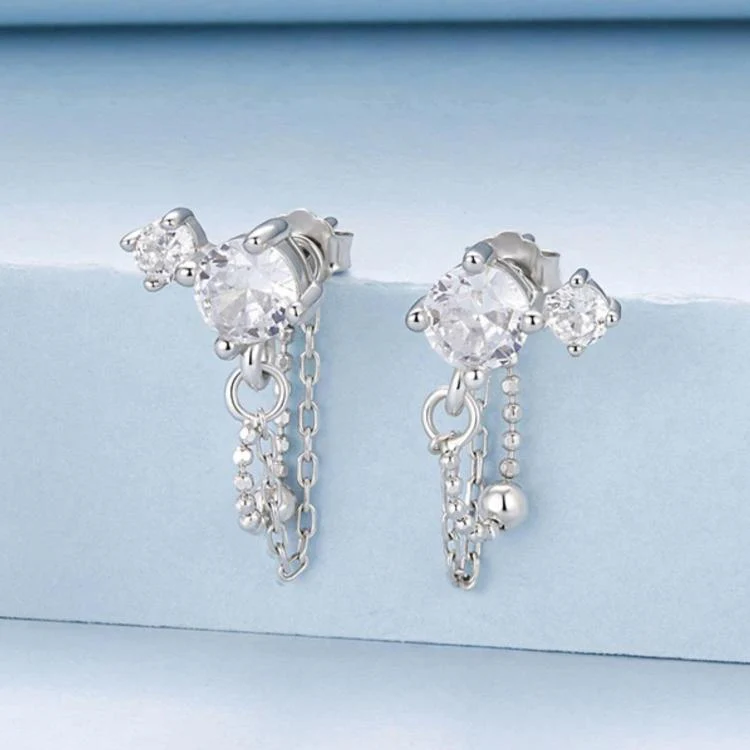 S925 Silver Needle Meteor Stacked Earrings(YIE340) - Image 5