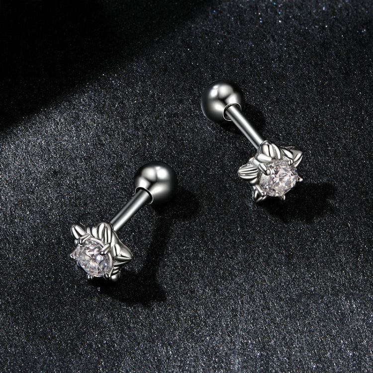 S925 Sterling Silver Moissanite Star Thread Earrings(MSE051) - Image 3