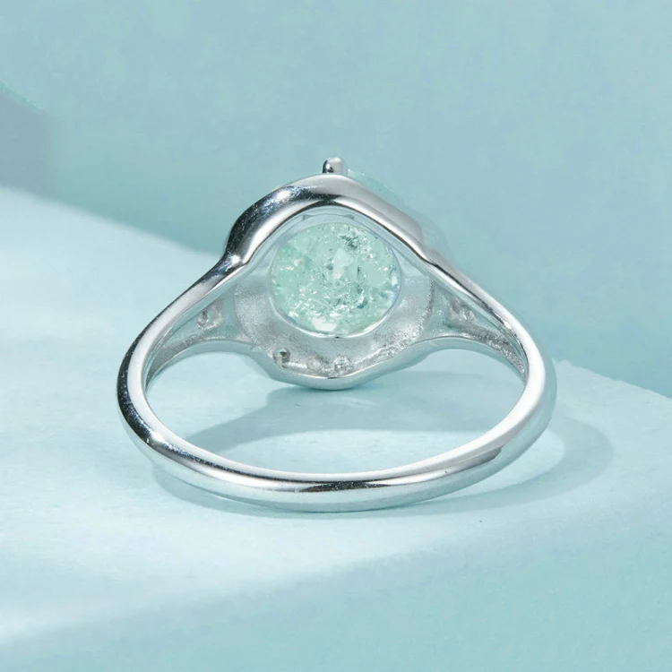 S925 Sterling Silver Platinum Plated Clear Dreamy Ice Zircon Ring(No.8) - Image 3