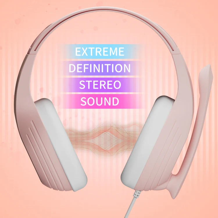 SADES A9 3.5mm Port Adjustable Gaming Headset with Microphone(Rose Gold) - Image 2