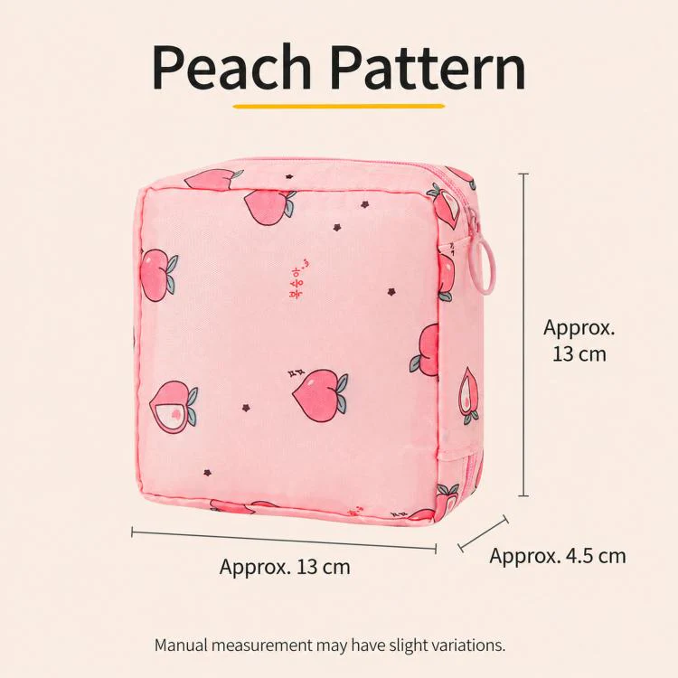 Sanitary Pad Storage Bag Portable Menstrual Cup Pouch Waterproof Period First Period Bags With Zipper(Pink Peach) - Image 10