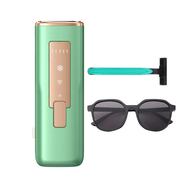 Sapphire Ice Sense Painless Laser Hair Remover Intense Pulse Ice Hair Removal Device, Style: Crystal Green FY-507AL(AU Plug)