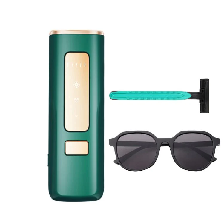 Sapphire Ice Sense Painless Laser Hair Remover Intense Pulse Ice Hair Removal Device, Style: Dark Green FY-505AG(AU Plug)