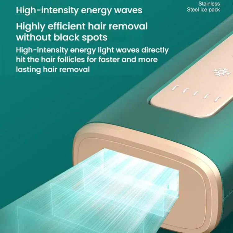 Sapphire Ice Sense Painless Laser Hair Remover Intense Pulse Ice Hair Removal Device, Style: Dark Green FY-505AG(AU Plug) - Image 6