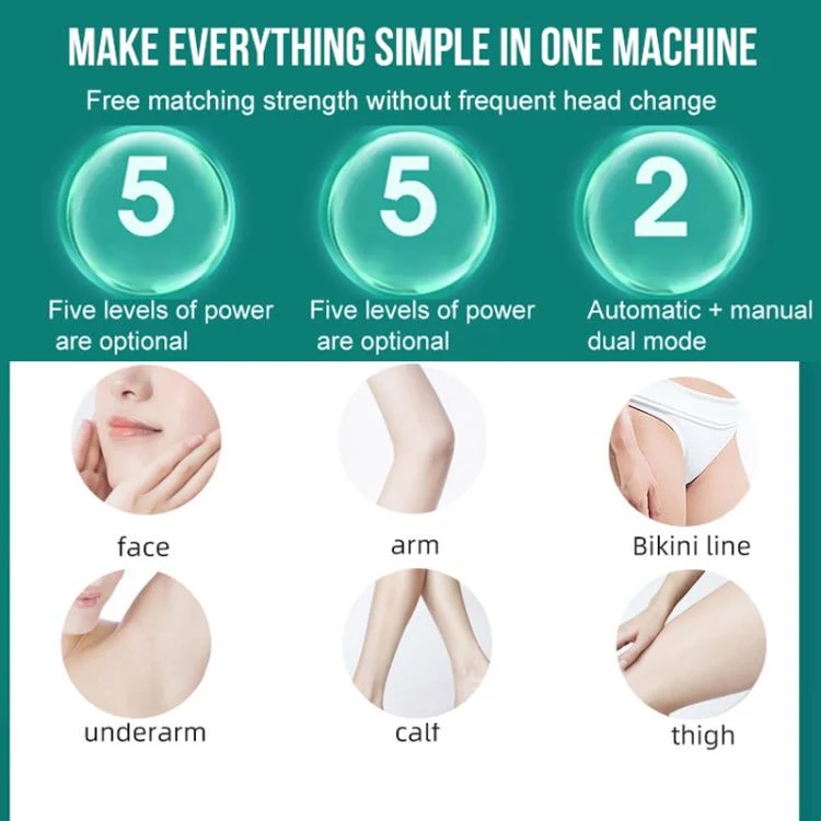 Sapphire Ice Sense Painless Laser Hair Remover Intense Pulse Ice Hair Removal Device, Style: Dark Green FY-505AG(UK Plug) - Image 9