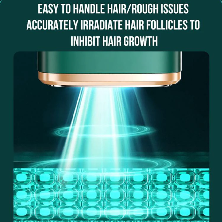 Sapphire Ice Sense Painless Laser Hair Remover Intense Pulse Ice Hair Removal Device, Style: Dark Green FY-509AG(US Plug) - Image 4