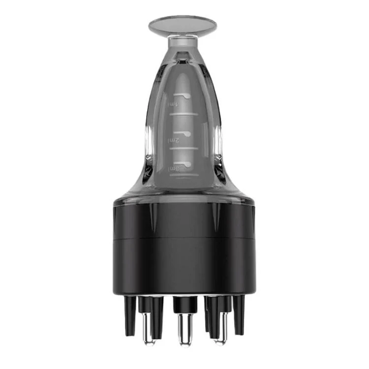 Scalp Medicine Applicator With Roller Massage Comb Hair Growth Serum Applicator(Black)