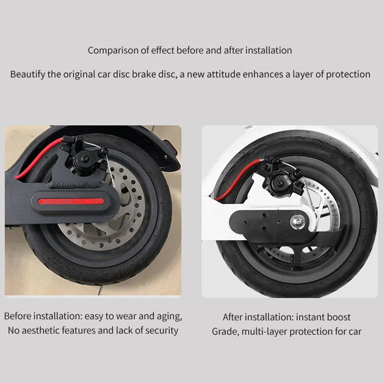 Scooter Brake Protector Disc Brake Disc Protector For Xiaomi Mijia M365 / M365 Pro / 1S(Red) - Image 4