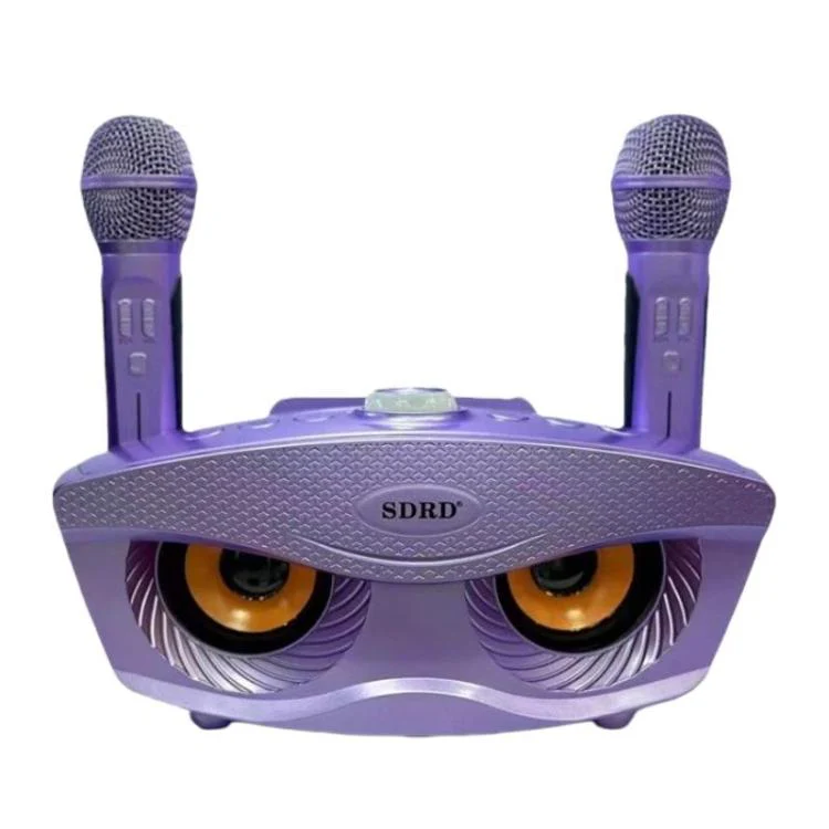 SDRD SD306S Wireless Bluetooth Speaker With Dual Microphone Portable Karaoke Machine For Singing & Live Stream(Purple)