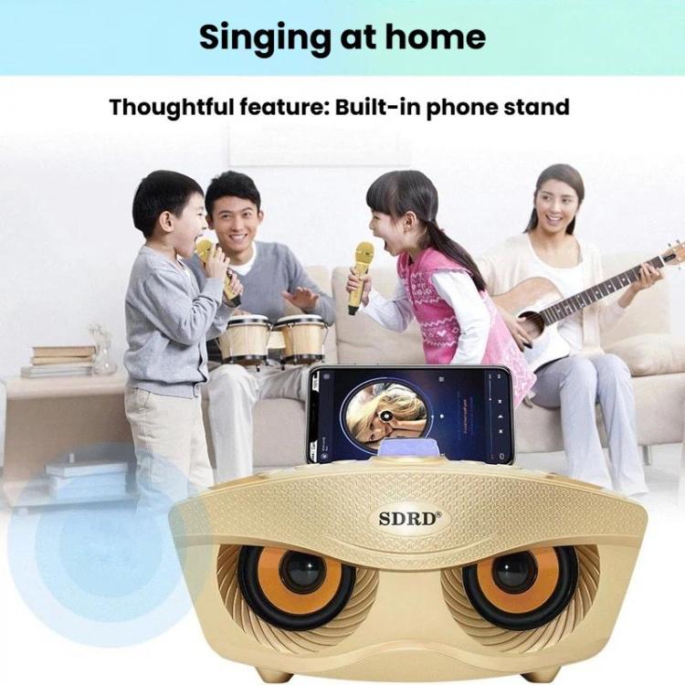 SDRD SD306S Wireless Bluetooth Speaker With Dual Microphone Portable Karaoke Machine For Singing & Live Stream(Purple) - Image 2