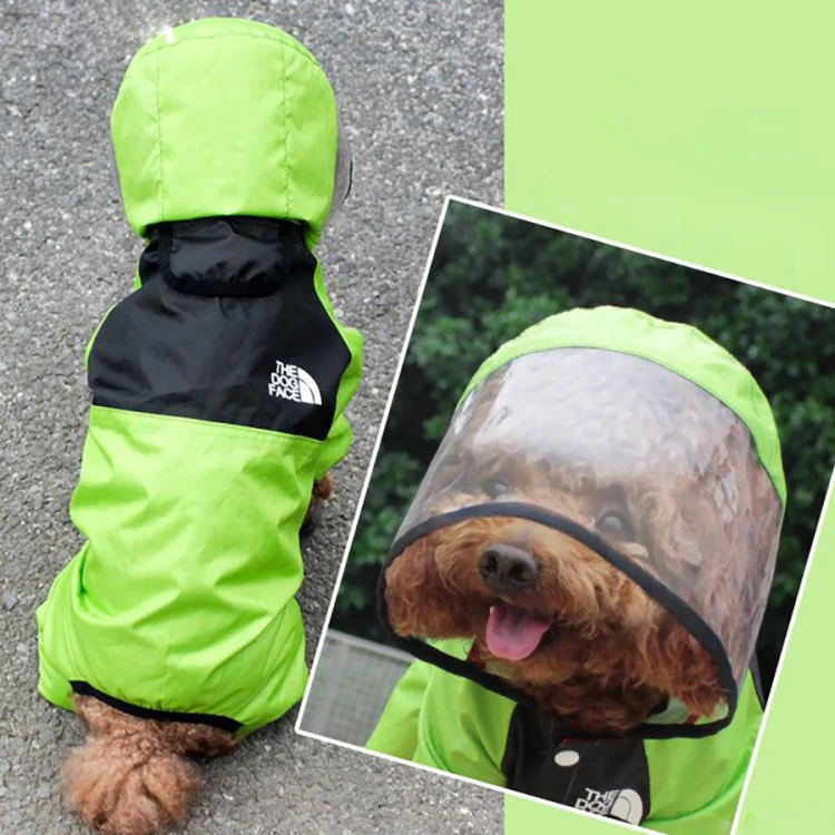 Seasons Universal Raincoat For Dogs Four-Legged Clothing Transparent PU Waterproof Clothing, Size: S(Rose Red) - Image 10