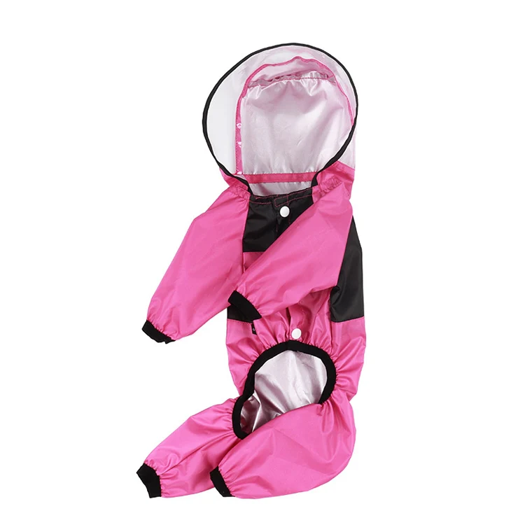 Seasons Universal Raincoat For Dogs Four-Legged Clothing Transparent PU Waterproof Clothing, Size: S(Rose Red) - Image 3