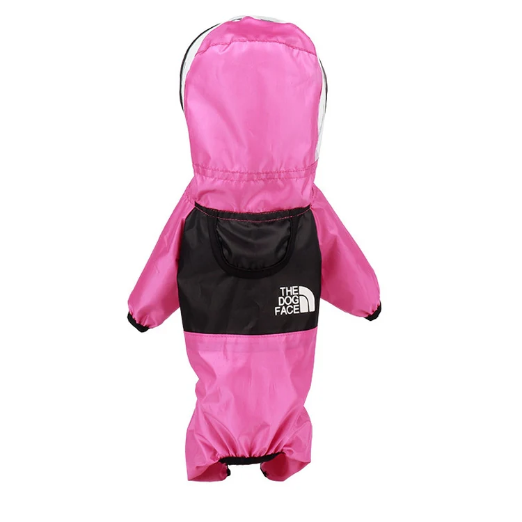 Seasons Universal Raincoat For Dogs Four-Legged Clothing Transparent PU Waterproof Clothing, Size: S(Rose Red) - Image 4