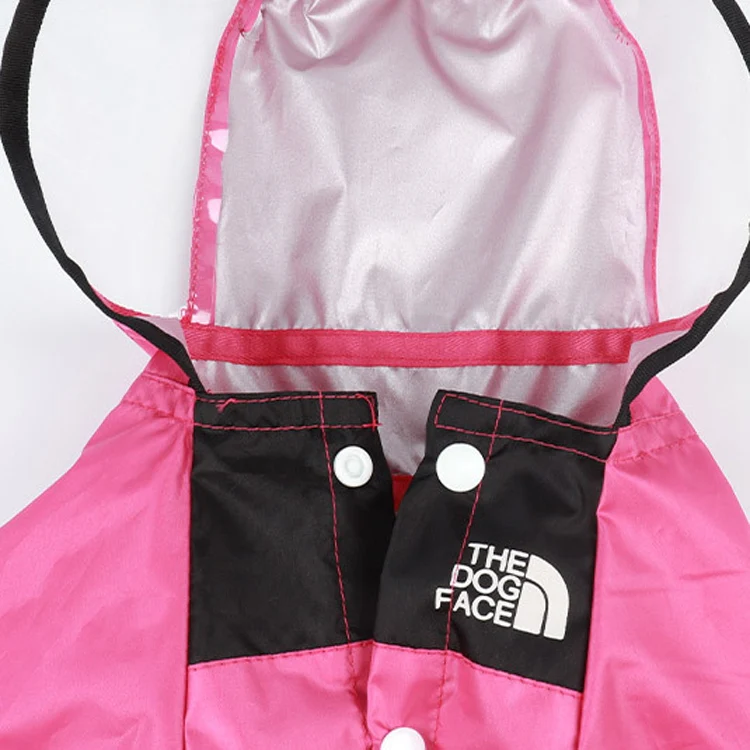 Seasons Universal Raincoat For Dogs Four-Legged Clothing Transparent PU Waterproof Clothing, Size: S(Rose Red) - Image 6