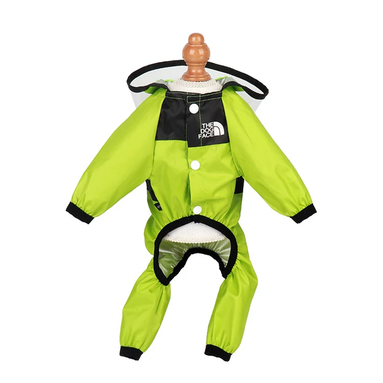 Seasons Universal Raincoat For Dogs Four-Legged Clothing Transparent PU Waterproof Clothing, Size: XXXL(Apple Green) - Image 2