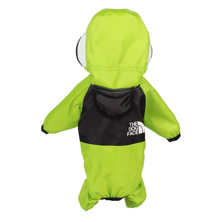 Seasons Universal Raincoat For Dogs Four-Legged Clothing Transparent PU Waterproof Clothing, Size: XXXL(Apple Green) - Image 4