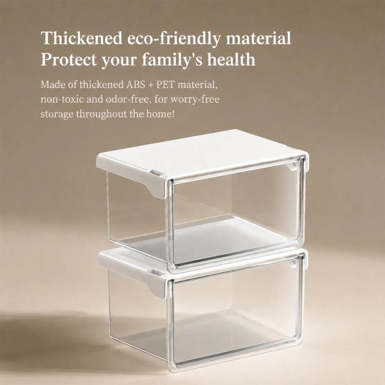 Self Adhesive Transparent Pull-Out Drawer Style Storage Box, Size:10x10x8.5cm - Image 9