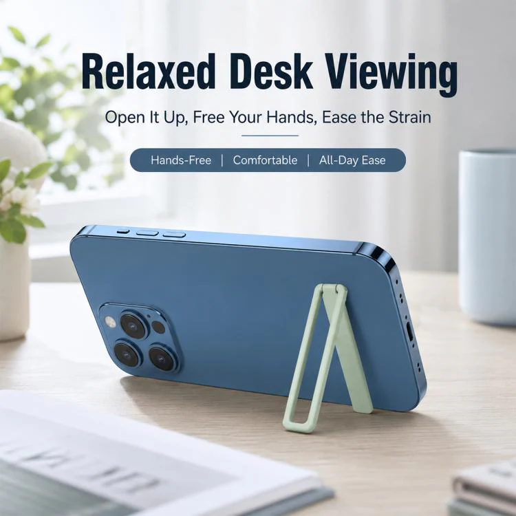Self-adhesive Ultra Thin Foldable Mobile Phone Holder(Royal Blue) - Image 7