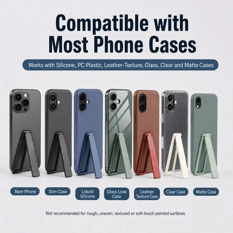 Self-adhesive Ultra Thin Foldable Mobile Phone Holder(Silver) - Image 10