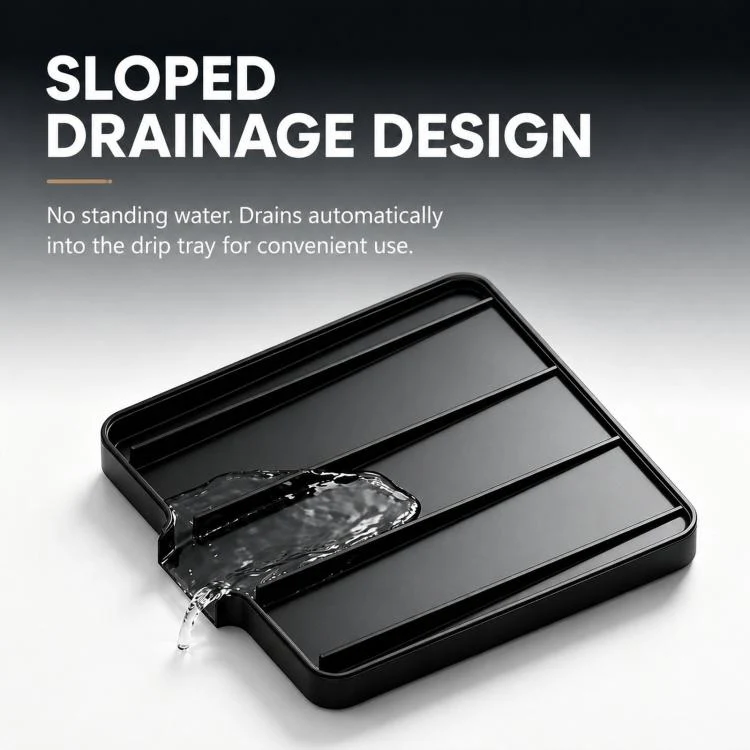 Self-Draining Espresso Scale Drip Tray 3D-Printed PLA Sloped Coffee Scale Protector(Black) - Image 5