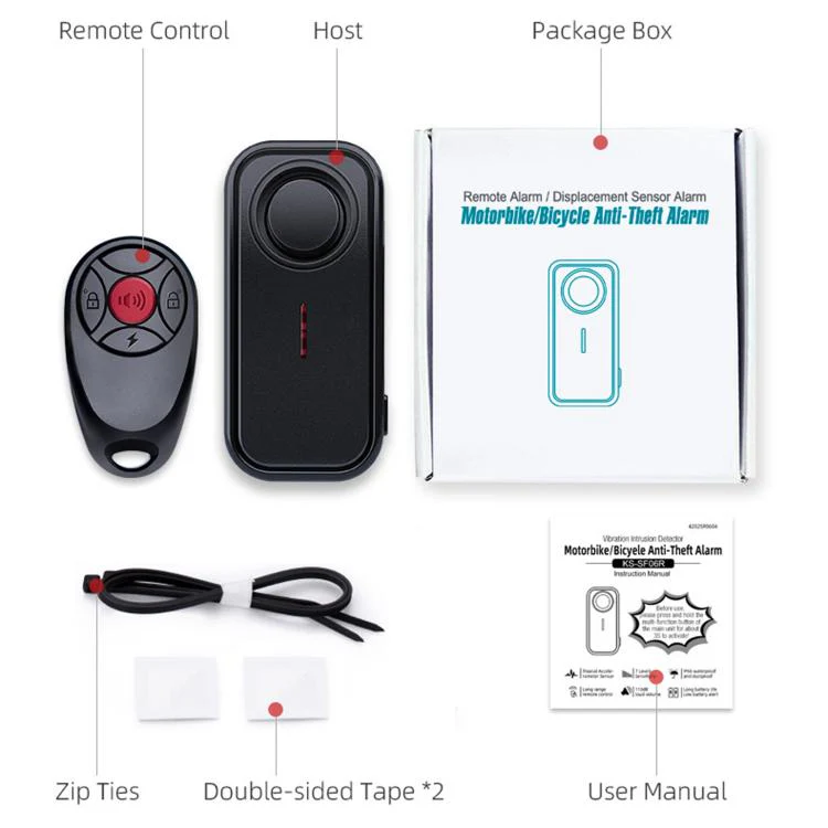 SF06R IP66 Waterproof Long-Distance Wireless Vehicle Vibration Anti-Theft Alarm(1 Host + 1 Remote Control) - Image 11