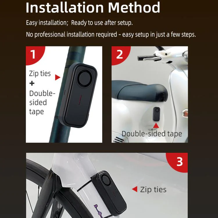 SF06R IP66 Waterproof Long-Distance Wireless Vehicle Vibration Anti-Theft Alarm(1 Host + 1 Remote Control) - Image 7