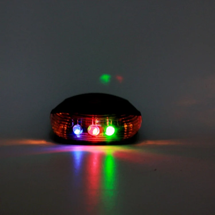 Shell Shape Bicycle Safety Rear Warning Tail Light with 2 Laser Beams and Colorful Lights - Image 8