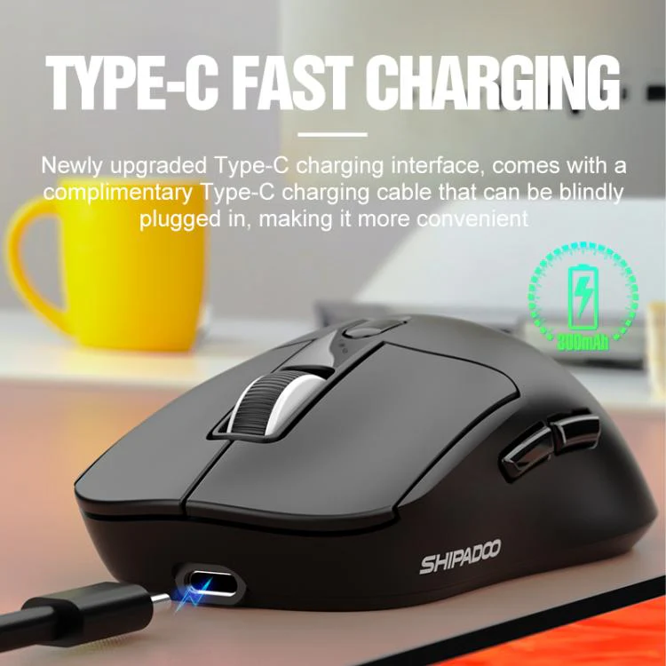 SHIPADOO A7 2.4GHzx Wireless BT Dual-Mode Mouse(White) - Image 4