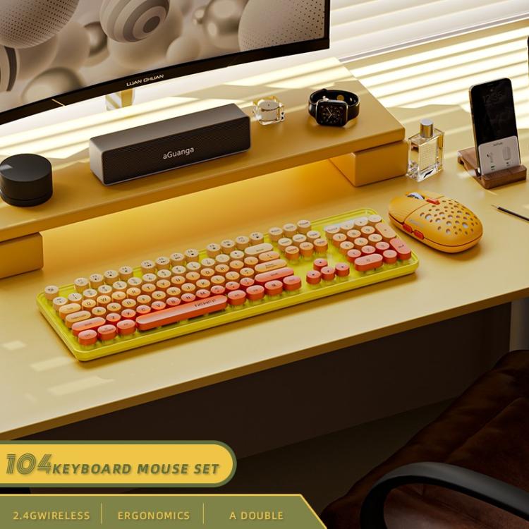 SHIPADOO EF128 2.4G 4800 DPI Wireless Keyboard Mouse Set, Color Mixing Series(Purple) - Image 3