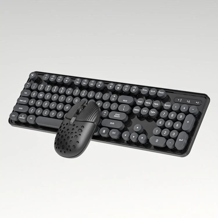 SHIPADOO EF128 2.4G 4800 DPI Wireless Keyboard Mouse Set, Solid Color Series(Black) - Image 2