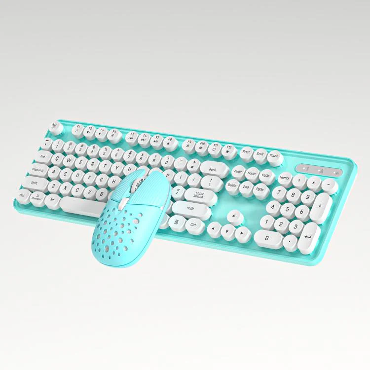SHIPADOO EF128 2.4G 4800 DPI Wireless Keyboard Mouse Set, Solid Color Series(Green) - Image 2