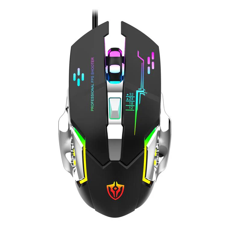 SHIPADOO GT500 Tri-color Block RGB Metal Cover Suspended Wired Gaming Keyboard with Mouse(Modern Grey) - Image 3