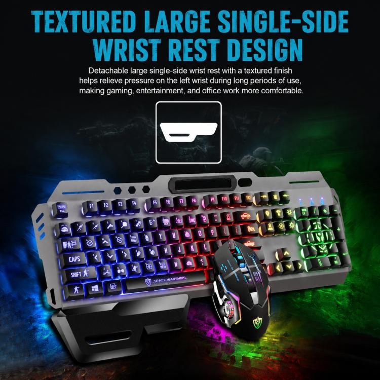 SHIPADOO GT700 Illuminated Wired Gaming Keyboard and 6D 4800DPI Mouse Set(Black) - Image 7