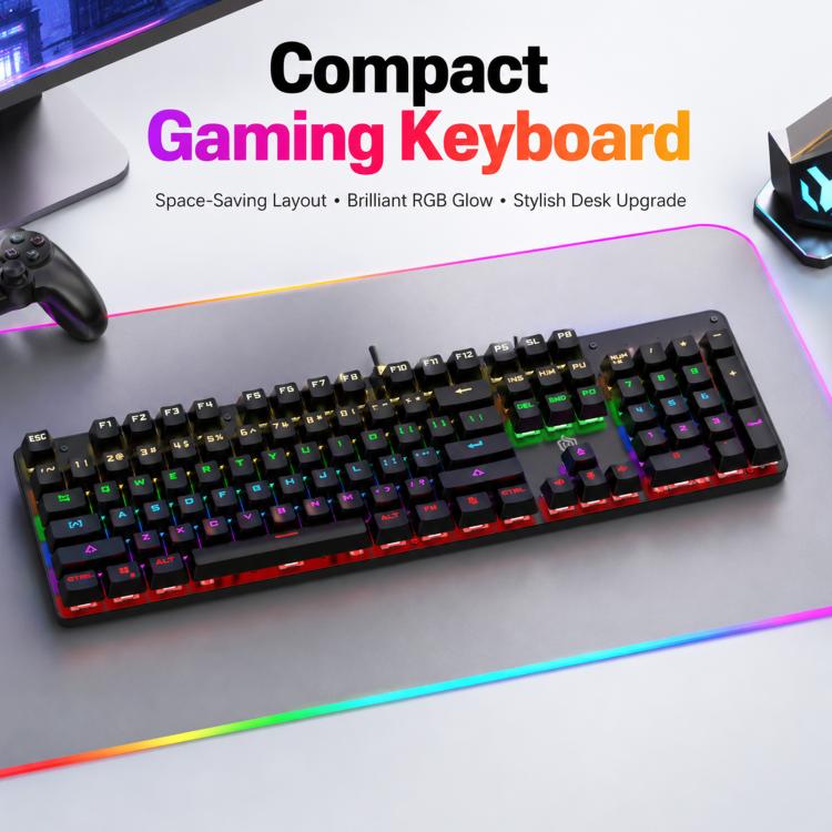SHIPADOO HJK901-10 RGB Backlight Mechanical USB Wired Keyboard(White) - Image 3