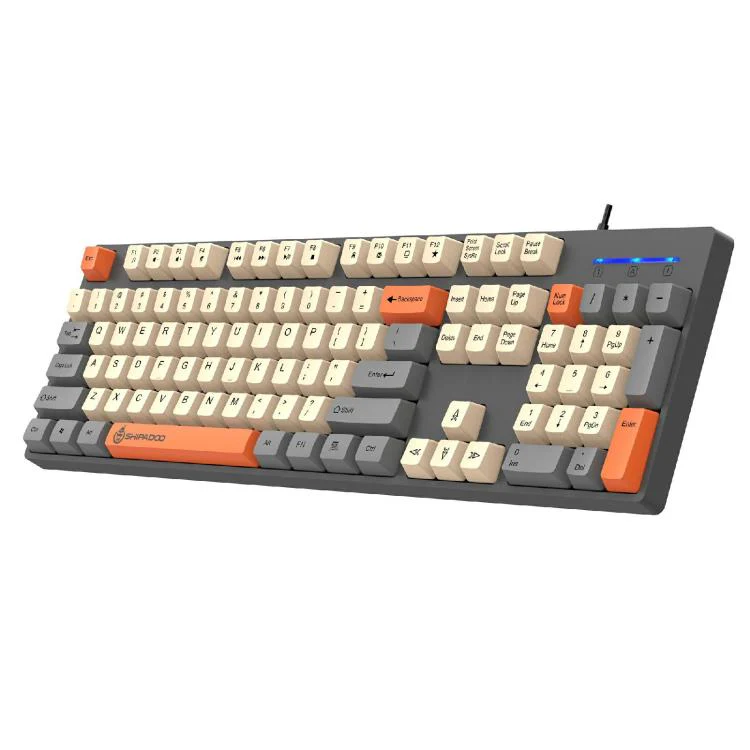 SHIPADOO K600 Wide System Compatibility Ergonomic Wired Keyboard(Gray)