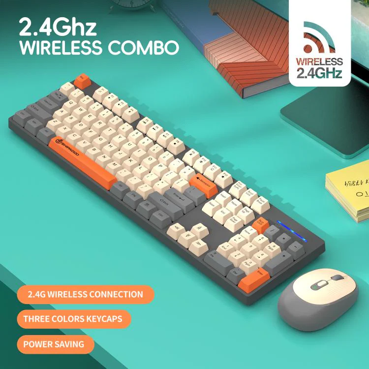 SHIPADOO W1060 2.4G 1600 DPI Wireless Keyboard Mouse Set(Gray) - Image 3