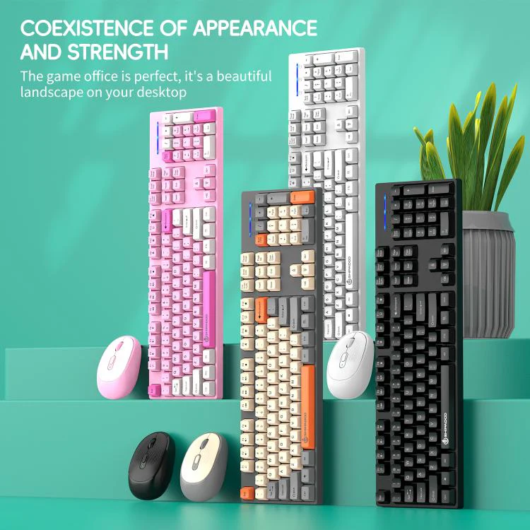 SHIPADOO W1060 2.4G 1600 DPI Wireless Keyboard Mouse Set(Gray) - Image 4
