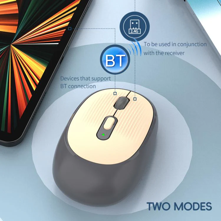 SHIPADOO W300 2.4G Wireless Dual-Mode Mouse(Gray) - Image 4