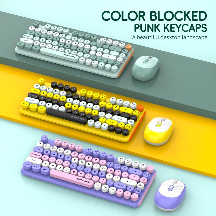 SHIPADOO W688 2.4G + BT 1600 DPI Wireless Keyboard Mouse Set(Purple) - Image 4