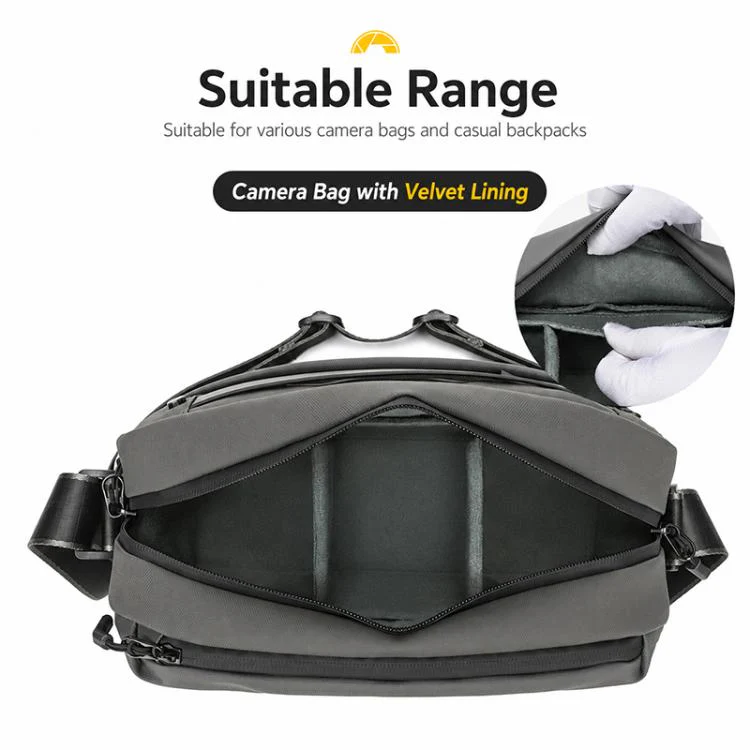 Shockproof DSLR Camera Bag Polyester Thickened Insert Organizer(Black) - Image 7