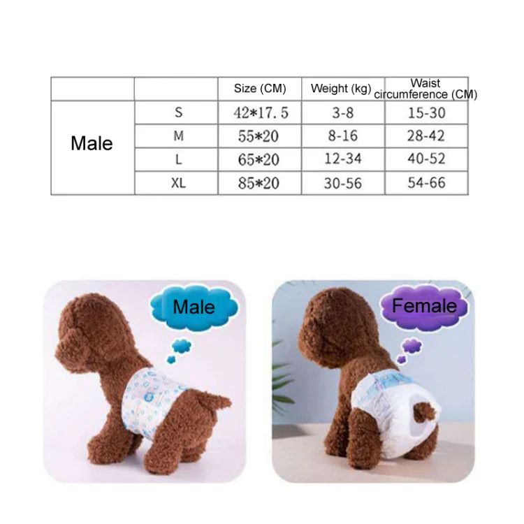 SHUERMEI Disposable Pet Diapers Menstrual Pants, Size: Female L 10pcs /Pack - Image 9