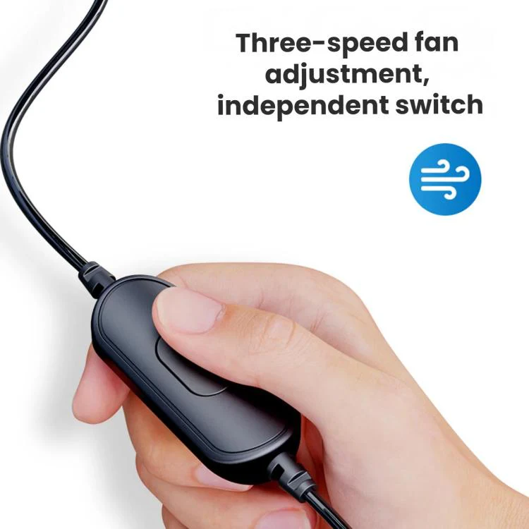 SHUNWEI 12V/24V Car Cup Holder Fan With USB Single Head(Black) - Image 5