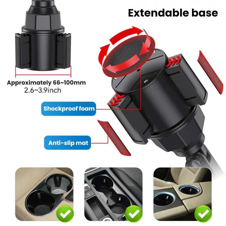 SHUNWEI 12V/24V Car Cup Holder Fan With USB Single Head(Black) - Image 7