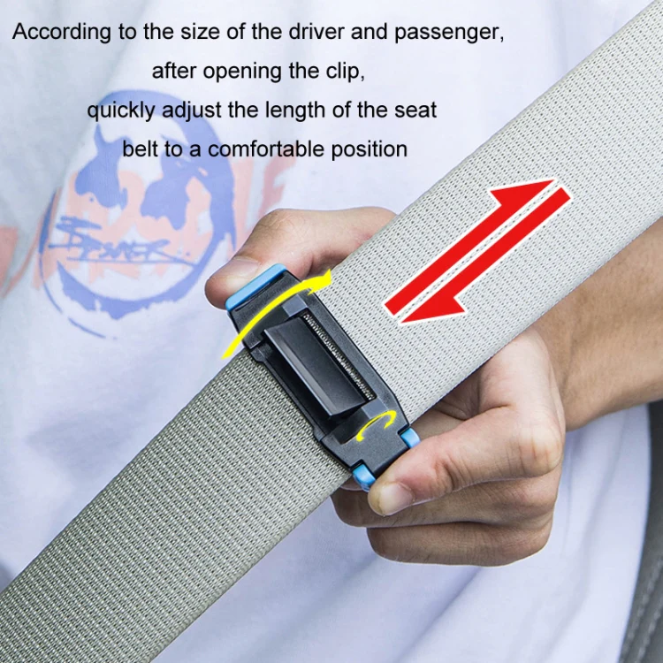 SHUNWEI 1pair Car Safety Belt Limiter Anti-Stranglehold Clip(Blue) - Image 4
