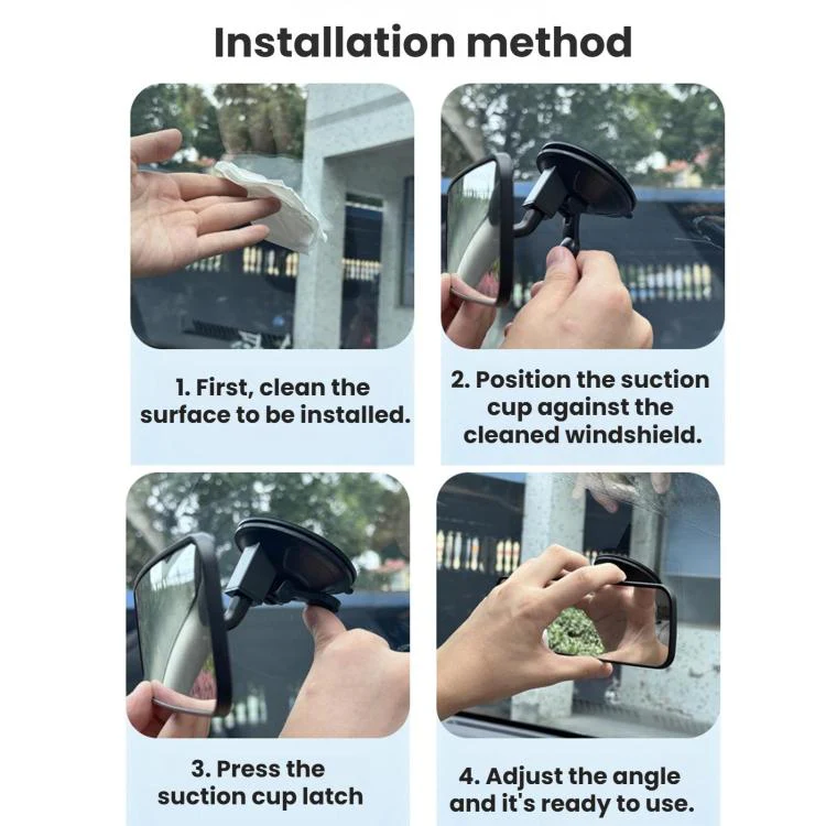 SHUNWEI Adjustable Suction Cup Wide-angle Reversing Mirror - Image 6