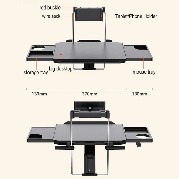 SHUNWEI Car Dining Table Rear Foldable Storage Rack Computer Stand, SD-1528D - Image 5