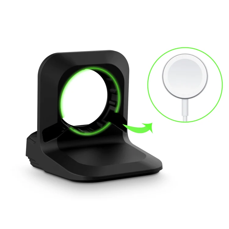Silicone Charging Holder for Apple Watch(Black) - Image 5