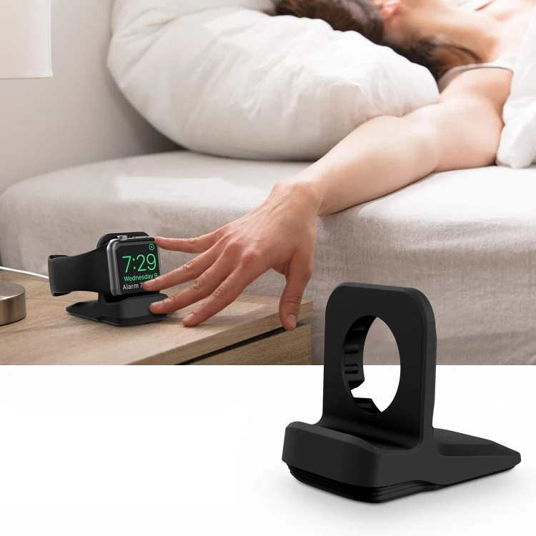 Silicone Charging Holder for Apple Watch(Black) - Image 6