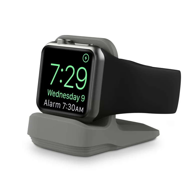 Silicone Charging Holder for Apple Watch(Grey) - Image 2